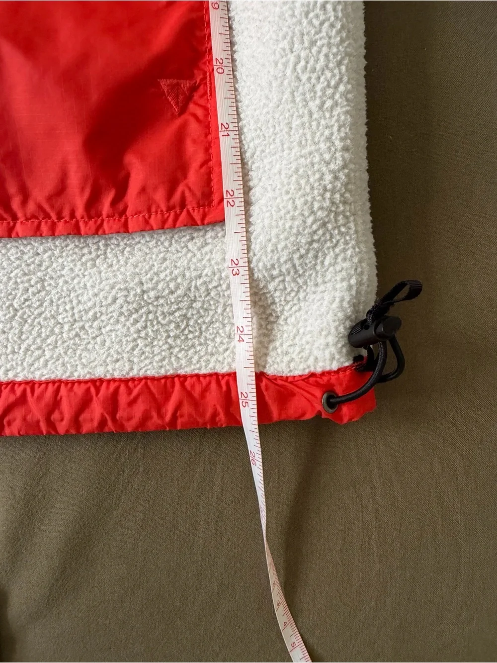The North Face Fleece Jacket Medium Color Block White Orange